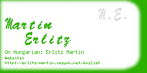 martin erlitz business card